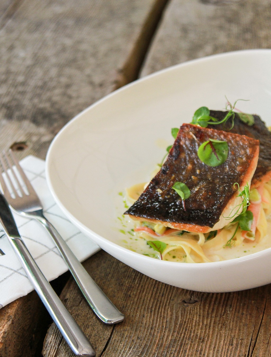  Mediterrane Köstlichkeiten - Saibling mit Tagliatelle